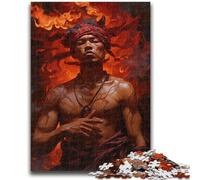 Jigsaws 1000 Pieces for Adults Epic Fantasy Fire Mage Red Family Fun for Is Ideal As A Gift for The Whole Family for And Age 14 Years Up 50x75cm