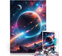 Jigsaws 1000 Pieces for Adults Epic Planet sci fi scene Intellektuelles Spiel mit passendem Poster und Quizblatt38x26cm