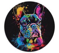 Jigsaws 1000 Pieces for Adults Fantasy Bulldog Round Puzzles 1000 Pieces for Adults Challenging Brain Teaser - Relaxing Toy for Teenagers 1000pcs (67.5x67.5cm)