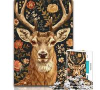 Jigsaws 1000 Pieces for Adults Fantasy Deer Adult Puzzles,Challenging Game Gifts for Is Ideal As A Gift for The Whole Family 38x26cm