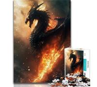 Jigsaws 1000 Pieces for Adults Fantasy Dragon 1000 Piece Jigsaw,Family Entertainment Toys with Matching Poster And Trivia Sheet 38x26cm