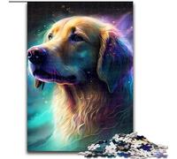 Jigsaws 1000 Pieces for Adults Fantasy Golden Retriever Impossible Jigsaw Puzzles for Adults size 26x38cm for Mother'S Day, Birthdays, Christmas