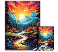 Jigsaws 1000 Pieces for Adults Fantasy Landscape Under Sunset Paper Jigsaw Puzzles for Adults for Mother'S Day, Birthdays, Christmas 1000 PCS(38x26cm)