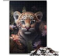 Jigsaws 1000 Pieces for Adults Fantasy Tiger 1000-Piece Jigsaw Puzzle for Birthdays, Holidays, And Home Decor size : 38x26cm
