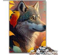 Jigsaws 1000 Pieces for Adults Fantasy Wolf Made of Wood, Ideal for Home & Office Decor, for Birthday 50x75cm DIY Art Decor