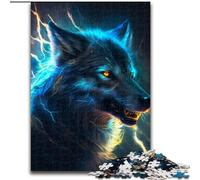 Jigsaws 1000 Pieces for Adults Fantasy Wolf Made of Wood, Unique DIY Home Decor Gift Idea 50x75cm Challenging Brain Teaser - Relaxing Toy for Teenagers