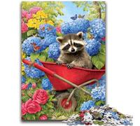 Jigsaws 1000 Pieces for Adults Farm Raccoon 1000 Pieces for Teenagers,Fun Games Wall Decoration Unique Birthday And Xmas Gifts (50x75cm)