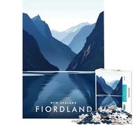 Jigsaws 1000 Pieces for Adults Fiordland National Park Educational Games Learning Educational Toys Gifts For Birthdays A Work of Art (Size 38x26cm)