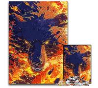 Jigsaws 1000 Pieces for Adults Fire BearChallenging Puzzles Perfect for Family Fun Party Games Birthday Party Favors 1000 PCS(38x26cm)