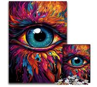 Jigsaws 1000 Pieces for Adults Fire Colored Phoenix Eyes Wooden Jigsaw Puzzles for Adults for Mother'S Day, Birthdays, Christmas 1000 PCS(75x50cm)