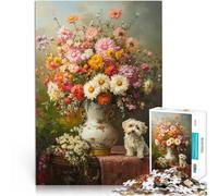 Jigsaws 1000 Pieces for Adults Floral Still Life Painting Made of cardboard Suitable for ages 14 and up Toy Intellectual Game deal as gifts for the whole family 。size：26x38cm/10.24x14.96inch