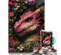 Jigsaws 1000 Pieces for Adults Flower Dragon Baby 1000 Pieces for Adults,Birthday Present, Gifts, Wall Art for Age 14 Years Up (size 75x50cm)