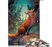 Jigsaws 1000 Pieces for Adults fox Jigsaw Puzzles for Adults Cardboard puzzles Challenging Game （Size 26x38cm）