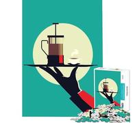 Jigsaws 1000 Pieces for Adults French Coffee Educational Games Learning Educational Toys Gifts For Birthdays A Work of Art (Size 38x26cm)