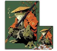 Jigsaws 1000 Pieces for Adults Frog Samurai Difficult Puzzles for Adults for Home Decor Brain Training 1000 PCS(75x50cm)