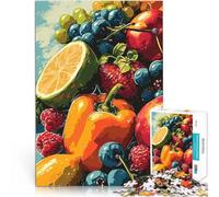 Jigsaws 1000 Pieces for Adults Fruit Still Life - Summer Bounty Familienaktivität Geburtstagsgeschenk, Geschenke75x50cm