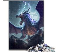 Jigsaws 1000 Pieces for Adults Fury Dragon III Jigsaw Puzzle Made of Wood,Challenging Brain Teaser for Teenagers, Family Game Night Fun 1000pcs(50x75cm)