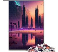 Jigsaws 1000 Pieces for Adults Futuristic City Building Difficult Puzzles for Adults Perfect, Educational Toy (Size 50x75cm)