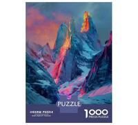 Jigsaws 1000 Pieces for Adults Futuristic Mountain Landscape Jigsaw for Adults Relaxing Games Presents for Women Fun at Home Activities, 70x50cm/1000pcs
