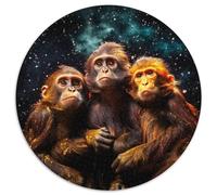 Jigsaws 1000 Pieces for Adults Galaxy Monkey Cardboard Puzzles Challenging DIY Art for Enthusiasts, for Relaxation (67.5x67.5cm)