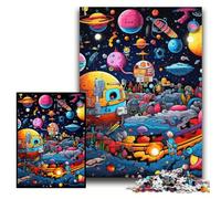Jigsaws 1000 Pieces for Adults Galaxy Planet cardboard Puzzles 26x38 cm Ideal for Lover, Perfect Christmas, New Year, Valentine's Gift
