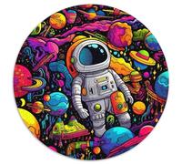 Jigsaws 1000 Pieces for Adults Galaxy Planet Round Jigsaw Challenging DIY Art for Enthusiasts, for Relaxation (67.5x67.5cm)