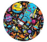 Jigsaws 1000 Pieces for Adults Galaxy Planet Round Paper Jigsaw Puzzles Challenging DIY Brain Teaser,Perfect Family Game Or Decorative Gift (67.5x67.5cm)
