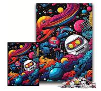 Jigsaws 1000 Pieces for Adults Galaxy Planet Wooden Puzzles 50x75 cm Ideal for Lover, Perfect Christmas, New Year, Valentine's Gift