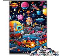 Jigsaws 1000 Pieces for Adults Galaxy Planet Wooden Puzzles size : 50x75cm Challenging Brain Teaser for Teenagers, Family Game Night Fun