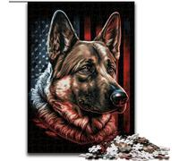 Jigsaws 1000 Pieces for Adults German Shepherd Jigsaw Made of Wood,Challenging Brain Teaser for Teenagers, Perfect for Home Decor Or Gift 1000pcs(50x75cm)