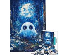 Jigsaws 1000 Pieces for Adults Ghost in The Moonlight Forest Puzzles for Teenagers Pattern Assembly Difficult And Challenge Challenging Game And Family Play (Size 50x75cm)