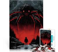 Jigsaws 1000 Pieces for Adults Giant Horrific Spider Made of cardboard Suitable for people aged 14 and above educational challenge Fun activities at home, birthday gifts, travel gifts。size：26x38cm