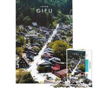 Jigsaws 1000 Pieces for Adults Gifu Japan Puzzles for Teenagers Pattern Assembly Difficult And Challenge Challenging Game And Family Play (Size 38x52cm)