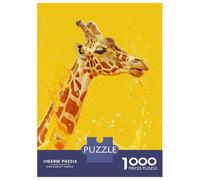 Jigsaws 1000 Pieces for Adults Giraffe Orange Juice Yellow Puzzle for Adults Relax Games Analysis And Logic Christmas Birthday Gifts 70x50cm/1000pcs