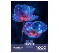 Jigsaws 1000 Pieces for Adults Glowing Poppy Flowers Puzzle for Adults Relax Games Analysis And Logic Christmas Birthday Gifts 52x38cm/1000pcs