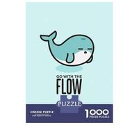 Jigsaws 1000 Pieces for Adults Go with The Flow Jigsaw for Adults Relax Games But Fun And Humorous Challenging Game Gifts 70x50cm/1000pcs