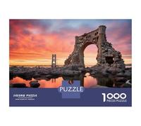 Jigsaws 1000 Pieces for Adults Golden Gate Bridge Reflections Jigsaws for Adults Hands-on Game Difficult Challenge Challenging Game Gifts 70x50cm/1000pcs