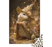 Jigsaws 1000 Pieces for Adults Golden Mouse Artwork Jigsaw for Adults Relax Games But Fun And Humorous Challenging Game Gifts 70x50cm/1000pcs