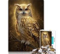 Jigsaws 1000 Pieces for Adults Golden Owl Puzzles for Adults,Fun Activity for Home, Rainy Days Toys, Birthday Gifts (size 38x26cm)