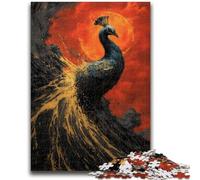 Jigsaws 1000 Pieces for Adults Golden Peacock Teenager Puzzles,is Ideal As Gifts for The Whole Family Suitable for And 14 (26x38cm)