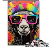 Jigsaws 1000 Pieces for Adults Graffiti Painting Sheep Challenging Puzzles size50x75cm Gift for Men And Women, Daily & Special Occasion