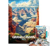 Jigsaws 1000 Pieces for Adults Grand Canyon USA Travel Poster Brain Intelligence Challenge Addictive Toys Relax Games Family Activities Funny Gifts (size 38x52cm)