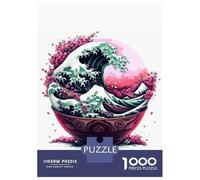 Jigsaws 1000 Pieces for Adults Great Ramen Wave Jigsaw for Adults Relaxing Games Presents for Women Fun at Home Activities, 52x38cm/1000pcs