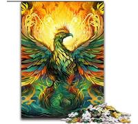 Jigsaws 1000 Pieces for Adults Green Peacock Wooden Puzzles Brain Teaser Game for Teenagers, Perfect 50x75cm