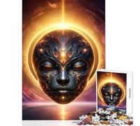 Jigsaws 1000 Pieces for Adults Haloed Alien Grace Toy Wall Decor Great Gift for Games Family Game Enhance Love between Couples Size 50x75cm