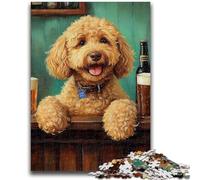 Jigsaws 1000 Pieces for Adults Happy Goldendoodle Adult Puzzles,for Educational Game Challenge Toy Birthday Present, Gifts, Wall Art (75x50cm)