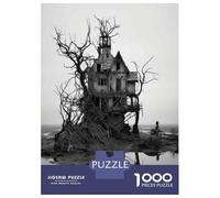Jigsaws 1000 Pieces for Adults Haunting Treehouse on The Beach Jigsaws for Adults DIY Toys Home Decoration Unique Birthday And Xmas Gifts 70x50cm/1000pcs