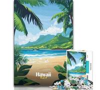 Jigsaws 1000 Pieces for Adults Hawaii Beach Landscape,Help The Brain Exercise Addictive Toys to Cultivate Patience Artists Collection,Fine Art (75x50cm)