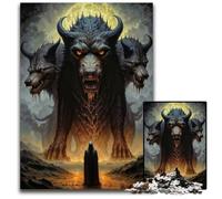 Jigsaws 1000 Pieces for Adults Hell Gate Keeper Impossible Jigsaw Puzzles for Adults Interactive Family Game DIY Home Decor Brain Challenge Gift 1000 PCS(75x50cm)