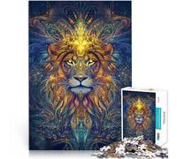 Jigsaws 1000 Pieces for Adults holy lion Stressabbau Staycation Zeit totschlagen einzigartiges Herausforderungsspiel75x50cm